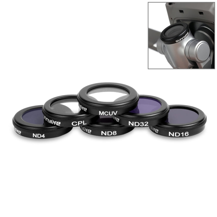 Sunnylife 6 in 1 HD MCUV + CPL + ND4 + ND8 + ND16 + ND32 Lens Filter Kit for DJI Mavic 2 / Zoom, MCUV+CPL+ND4+ND8+ND16+ND32 Sunnylife 6 in 1 HD MCUV + CPL + ND4 + ND8 + ND16 + ND32 Lens Filter Kit for DJI Mavic 2 / Zoom, MCUV+CPL+ND4+ND8+ND16+ND32